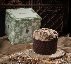 Panettone Almonds &amp; Icing Limited Green Metal Tin
