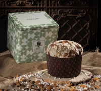 Panettone Almonds &amp; Icing Limited Green Metal Tin