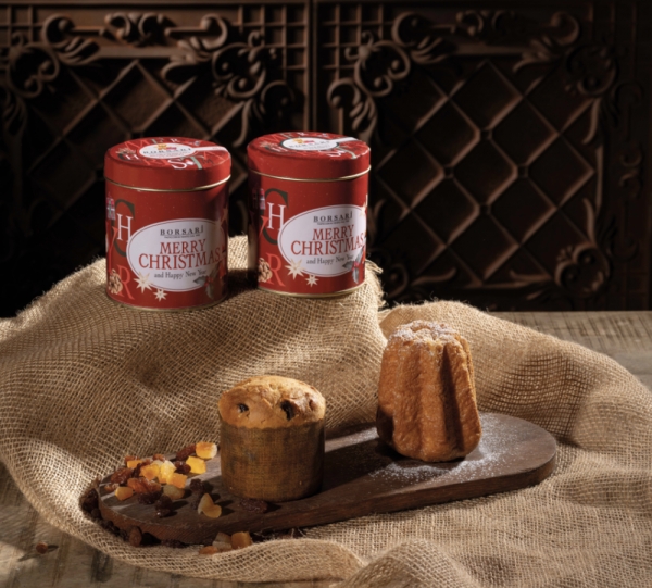Mini Panettone Classico with raisins &amp; candied fruits in Red Christmas tin