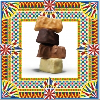 Dolce & Gabbana collection: Sicilian assorted soft mini Nougat (individually wrapped) in metal tin 250gr