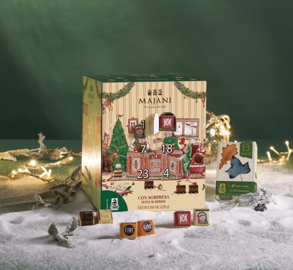 Cubic Advent Calendar with Assorted Chocolates including Gift